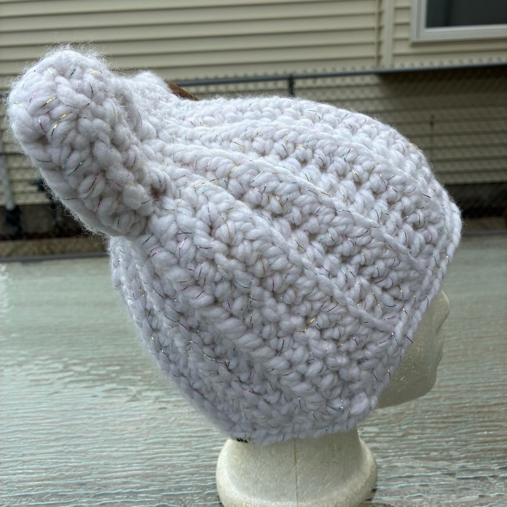 NWT Bear It Designs Hand Made Crochet Teddy Bear Winter Hat Toque - Picture 4 of 9